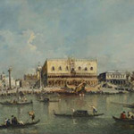 Francesco Guardi (1712-1793), 'Venice, the Bacino di San Marco with the Piazzetta and the Doge‟s Palace,' oil on canvas, 27 3⁄8 x 40 1⁄8 inches (69.5 x 102 cm). Estimate: £8-10 million/ $13-16.5 million / €9.5-12 million. Copyright Christie’s Images Limited 2014.