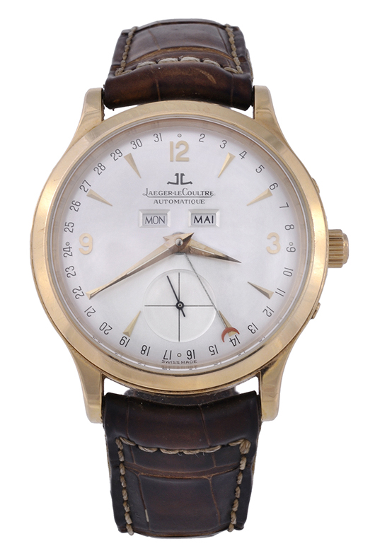 Lot 27 – Jaeger-LeCoultre, Master Control 1000 Hours, 18K gold wristwatch, circa 2000, no. 0940. Estimate: £4,000-$6,000. Dreweatts & Bloomsbury image.