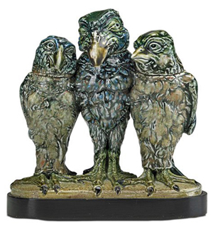 Martin Bros. triple bird jar hits $111,750 at Rago auction