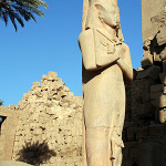 A statue at the Karnak Temple at Luxor. Image by Merlin-UK. This file is licensed under the Creative Commons Attribution-Share Alike 3.0 Unported license.