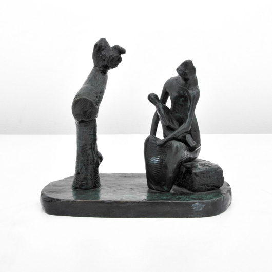 Henry Moore OM CH FBA RBS (English, 1898-1986), bronze titled ‘Mother and Child with Tree Trunk.’ Signed and numbered 6/9, 9in high by 9.5in wide. Est. $60,000-$80,000. Palm Beach Modern Auctions image.