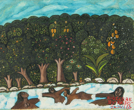‘Rio Cobre’ by Mallica ‘Kapo’ Reynolds (Jamaican, 1911-1989), est. $8,000-$10,000. Material Culture image.