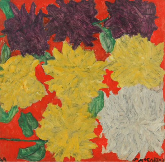 ‘Flowers’ by Justin McCarthy (Amer./Pennsylvania, 1891-1977), est. $2,000-$3,500. Material Culture image.
