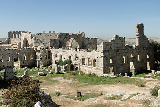 The Church of Saint Simeon Stylites, located about 19 mile northwest of Aleppo, Syria, is thought to be the oldest surviving Byzantine church, dating back to the fifth century. Image by Bernard Gagnon. This file is licensed under the Creative Commons Attribution-Share Alike 3.0 Unported, 2.5 Generic, 2.0 Generic and 1.0 Generic license.