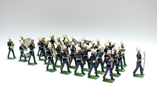 Lot 3502 - Britains from Set #1250 Royal Marine Band, est. $250-$350. Old Toy Soldier Auctions image