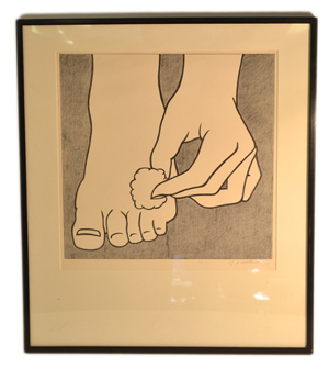Roy Lichtenstein ‘Foot Medication’ lithograph, 1963. Roland image.