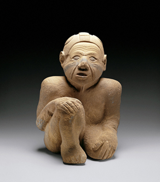 'Sandy,' an 18-inch sandstone sculpture from the Mississippian Period, has been named the state artifact of Tennessee. McClung Museum image.