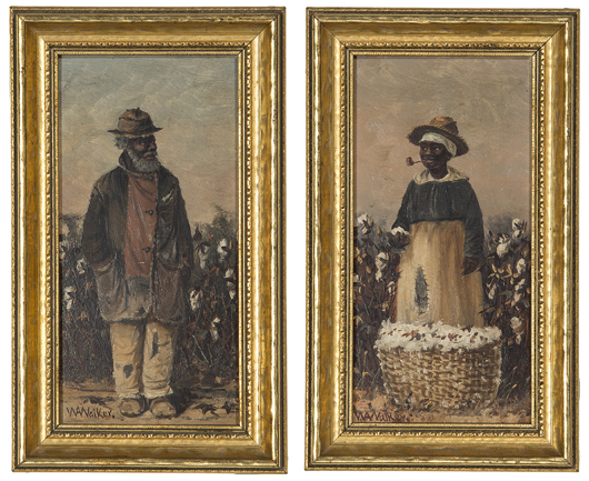 Sharecropper portraits by William Aiken Walker. Estimate: $10,000-$15,000. Cowan's Auctions Inc. 