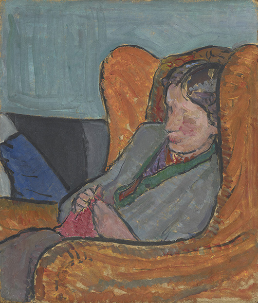 'Virginia Woolf in an Armchair' by Vanessa Bell, circa 1912. Copyright National Portrait Gallery, London