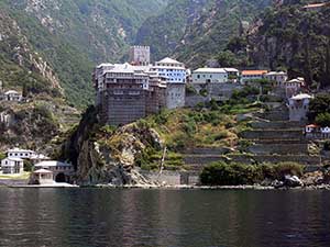 The Byzantine New Testament manuscript disappeared more than 50 years ago from the monastery on Mount Athos in Greece. Image by Fingalo. This file is licensed under the Creative Commons Attribution-Share Alike 2.0 Germany license.