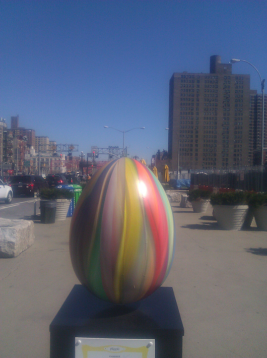 Irene Mamiye, The Big Egg Hunt, New York City, photo by Ilana Novick.