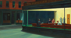 Edward Hopper's 'Nighthawks,' is one of the masterpieces chosen for the advertising campaign. The Art Institute of Chicago, courtesy Wikimedia Commons.