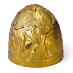 Ceremonial Scythian helmet made from gold. Image courtesy of Allard Pierson Museum.