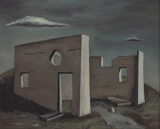 Chicago artist Gertrude Abercrombie painting sold for $12,200. Treadway / Toomey Gallery image.