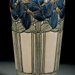 Neal Auction Co. set a world auction record for Newcomb Pottery in June 2009 when this high glaze vase, decorated in 1904 by Marie de Hoa LeBlanc with an incised design of Jackmanii Climbing Clematis, brought $169,200 after spirited bidding (est. $35,000-$50,000). Courtesy Neal Auction Co.