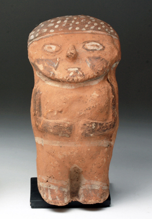 Lot 199:  Chancay/Huari figure, ex-Arthur Sackler, circa 1000 CE.  Est. $800-$1,200, start $350. Artemis Gallery Live image.
