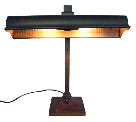 I.P. Frink mirrored table lamp. Sanford & Son Auction image.