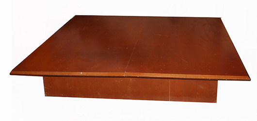 Frank Lloyd Wright bed from Walter Ruden residence, 1958. Sanford & Son Auction image.