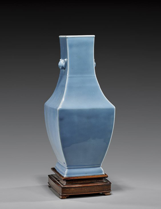 Antique powder blue porcelain vessel. I.M. Chait Gallery / Auctioneers image.