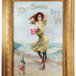 El Bart Gin tin sign with original frame, copyright 1905 by Wilson Distilleries. Price realized: $51,300. Showtime Auction Services image.