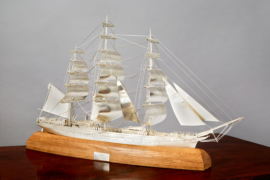 Sterling silver model of the 'Cutty Sark.' Charles Miller Ltd. image