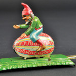 Meier Gnome on Egg articulated penny toy, 3in long, sold for $4,720. Bertoia Auctions image