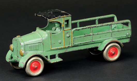 Dent service/pickup truck, 9in long, ex Donald Kaufman collection, sold for $8,260. Bertoia Auctions image