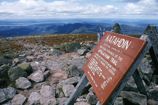Northern terminus of the Appalachian Trail atop Mount Katahdin in Maine. Image3 by kworth30. This file is licensed under the Creative Commons Attribution 2.0 Generic license.