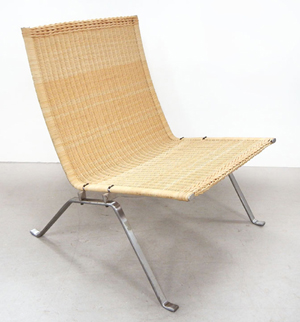 Fritz Hansen Denmark for Knoll Studio wicker and stainless steel lounge chair. Stephenson’s image