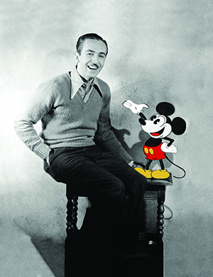 Walt Disney and Mickey Mouse (© Disney).