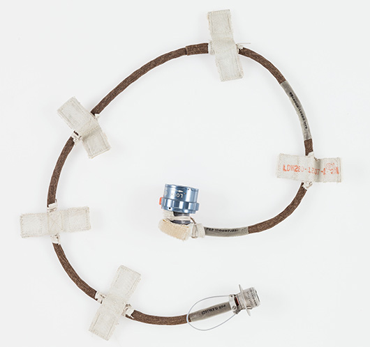 Apollo 12 flown CM to LM electrical power 'umbilical' cable directly from the personal collection of mission lunar module pilot Alan Bean, 37 inches long. Estimate: $15,000-$30,000. Heritage Auctions image.