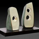 Dame Barbara Hepworth, ‘Summer Dance,’ painted polished and patinated bronze in two parts, 1971. Estimate $500,000-$700,000. Price realized: $926,500. Dallas Auction Gallery image.