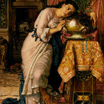 William Holman Hunt (English, 1827-1910), 'Isabella and the Pot of Basil,' completed in 1868 and based on a scene from a John Keats poem. The Delaware Art Museum has consigned the painting to auction at Christie's.