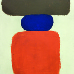 Ray Parker’s (American, 1922-1990) 'Untitled, Brown, Blue, Orange,' from 1960, is a quintessential example of the artist’s work in the late 1950s through early 1960s. Estimate: $15,000-$20,000. Clars Auction Gallery image.