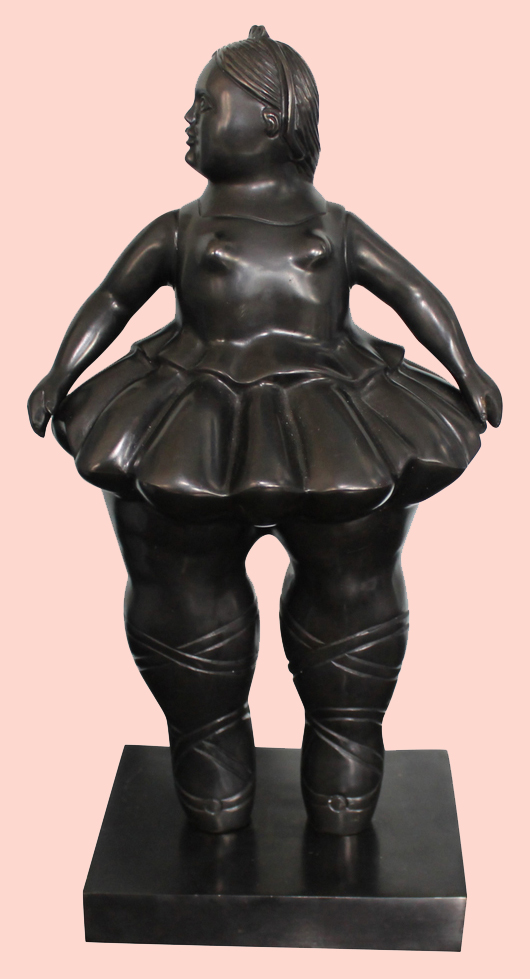 Fernando Botero (Colombian, b. 1932-), ‘Ballerina,’ bronze, #5 of 6. Est. $250,000-$350,000. Beaux Auctions image