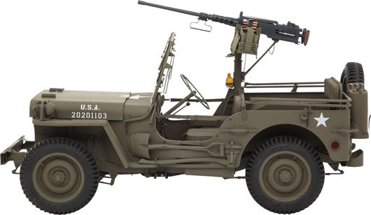 Scale model 1943 Willy's Jeep with trailer and anti-tank gun by Fine Art Models, 1996, jeep dimensions: 9 x 16 x 8 inches. Estimate: $1,200-$1,800. Heritage Auctions image.