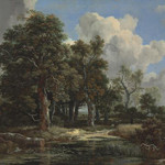 Jacob van Ruisdael, (Dutch,1628/29–1682), 'Edge of a Forest with a Grain Field,' circa 1656, oil on canvas, 41 × 57 1/2 inches (104.1 × 146.1 cm). Image courtesy of Kimbell Art Museum.