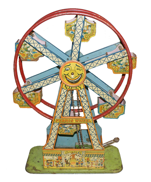 Rare first-version Chein Ferris wheel with chain-drive mechanism. Mosby & Co. image