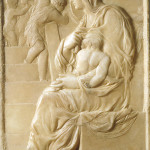 Michelangelo's 'Madonna of the Steps,' marble relief, circa 1491. Image courtesy of Wikimedia Commons.