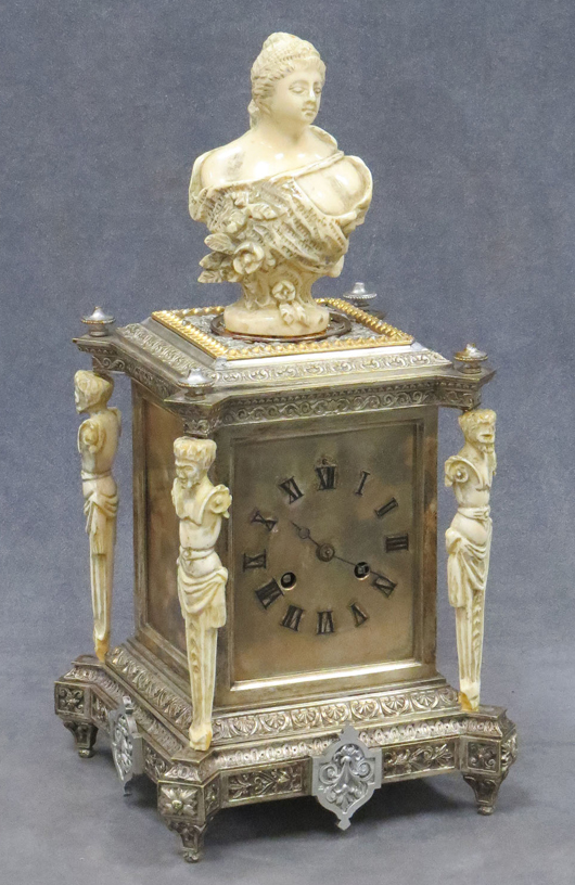 French silvered brass with ivory. William Jenack Estate Appraisers and Auctioneers image.
