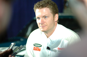 NASCAR driver Dale Earnhardt Jr. Image by Tech. Sgt. Mike R. Smith, National Guard Bureau, courtesy of Wikimedia Commons.