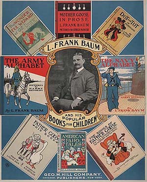 Promotional poster for Baum's 'Popular Books for Children,' 1901.