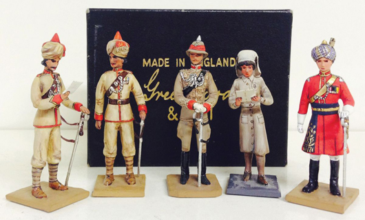 Selections from more than 30 Greenwood and Ball figures with estimates ranging from $100 to $1,000. Old Toy Soldier Auctions image