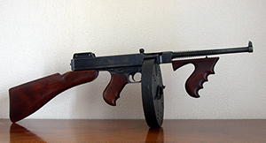 Thompson Model 1921 with Type C drum magazine. Image by Hmaag. This file is licensed under the GNU Free Documentation License.