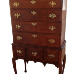 Beautiful mid-18th century two-part Queen Anne highboy from a home in Litchfield that was built in 1764. Tim’s Inc. Auctions image.
