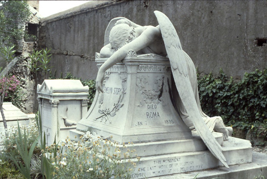 'Angel of Grief' by William Wetmore Story, circa 1865–1880. This file is licensed under Creative Commons Attribution-ShareAlike 3.0 Unported.