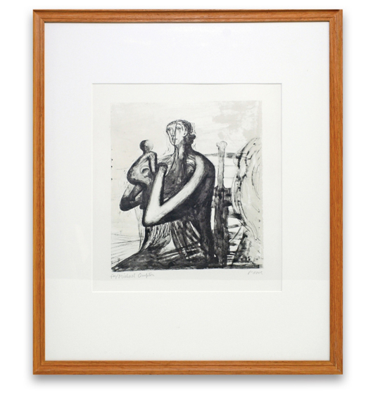 Henry Moore, British (1898-1986), mother and child, print, £600-1,000. Estimate: Ewbank’s image.