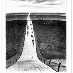 C.R.W. Nevinson (1889-1946), 'The Road from Arras to Bapaume,' lithograph, 1918. Dreweatts & Bloomsbury Auctions image.
