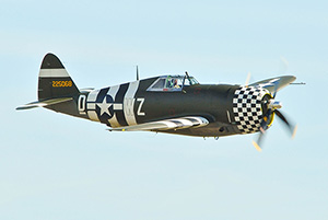 A P-47 Thunderbolt 42-25068 at the Duxford Airshow in England, 2012. Image by PDTillman. This file is licensed under the Creative Commons Attribution 2.0 Generic license.
