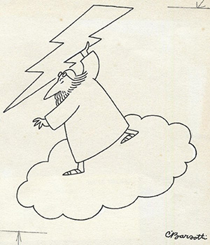 Charles Barsotti original artwork for a cartoon in 'New Yorker,' 1979. Image courtesy of LiveAuctioneers.com archive and Russ Cochran's Comic Art Auction. 